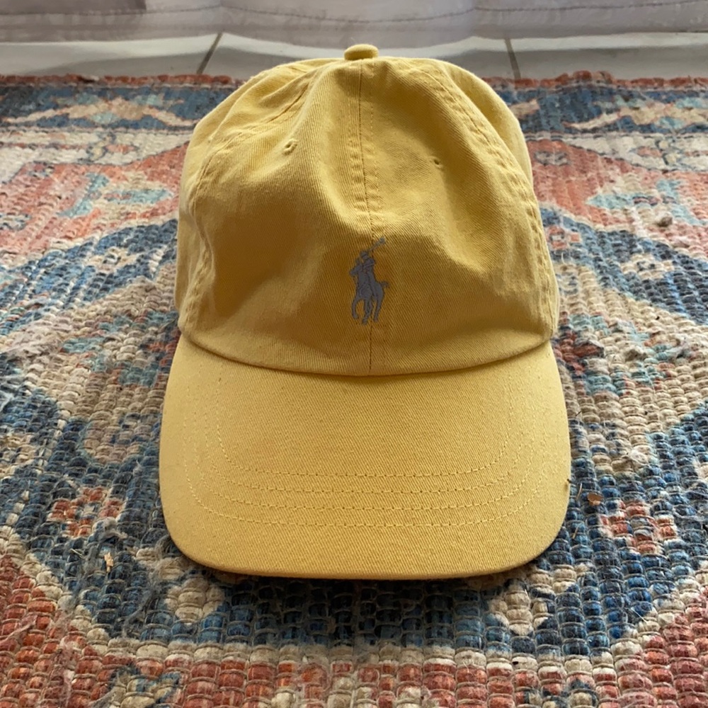 Polo by Ralph Lauren Yellow Cap with Leather Strap